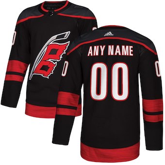 NHL Men adidas Carolina Hurricanes Black customized jerseys->customized nhl jersey->Custom Jersey